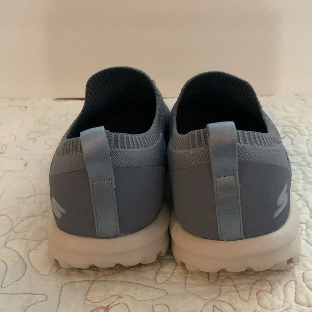 SKETCHERS GO WALK GRAY WOVEN STRETCH SZ 6 1/2 - Picture 4 of 7